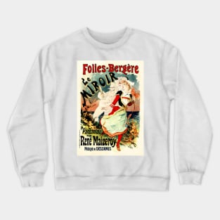 Folies Bergere LE MIROIR Pantomime French Dance Musical Play Vintage Theater Crewneck Sweatshirt